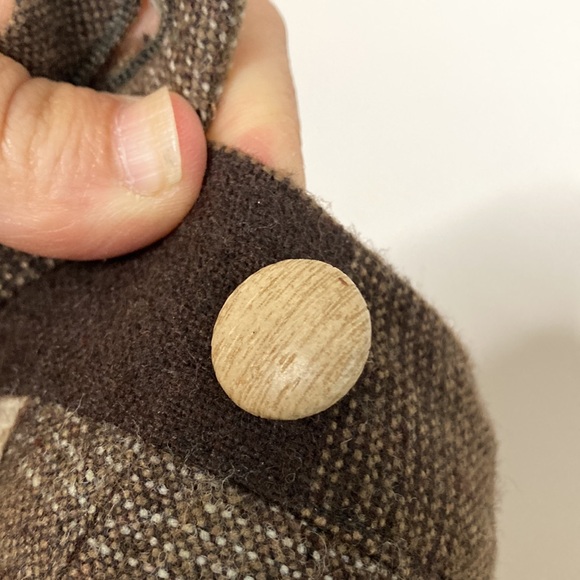 Handmade Pleated Skirt Womens XS Brown Tan Plaid Wool Nerdcore Librarian Fall - Picture 8 of 9